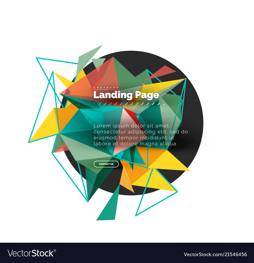 Triangular design abstract background landing Vector Image Triangular design abstract background landing