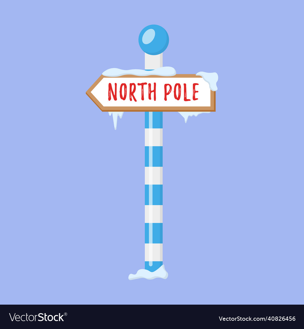 Winter holiday xmas signs for the north pole Vector Image