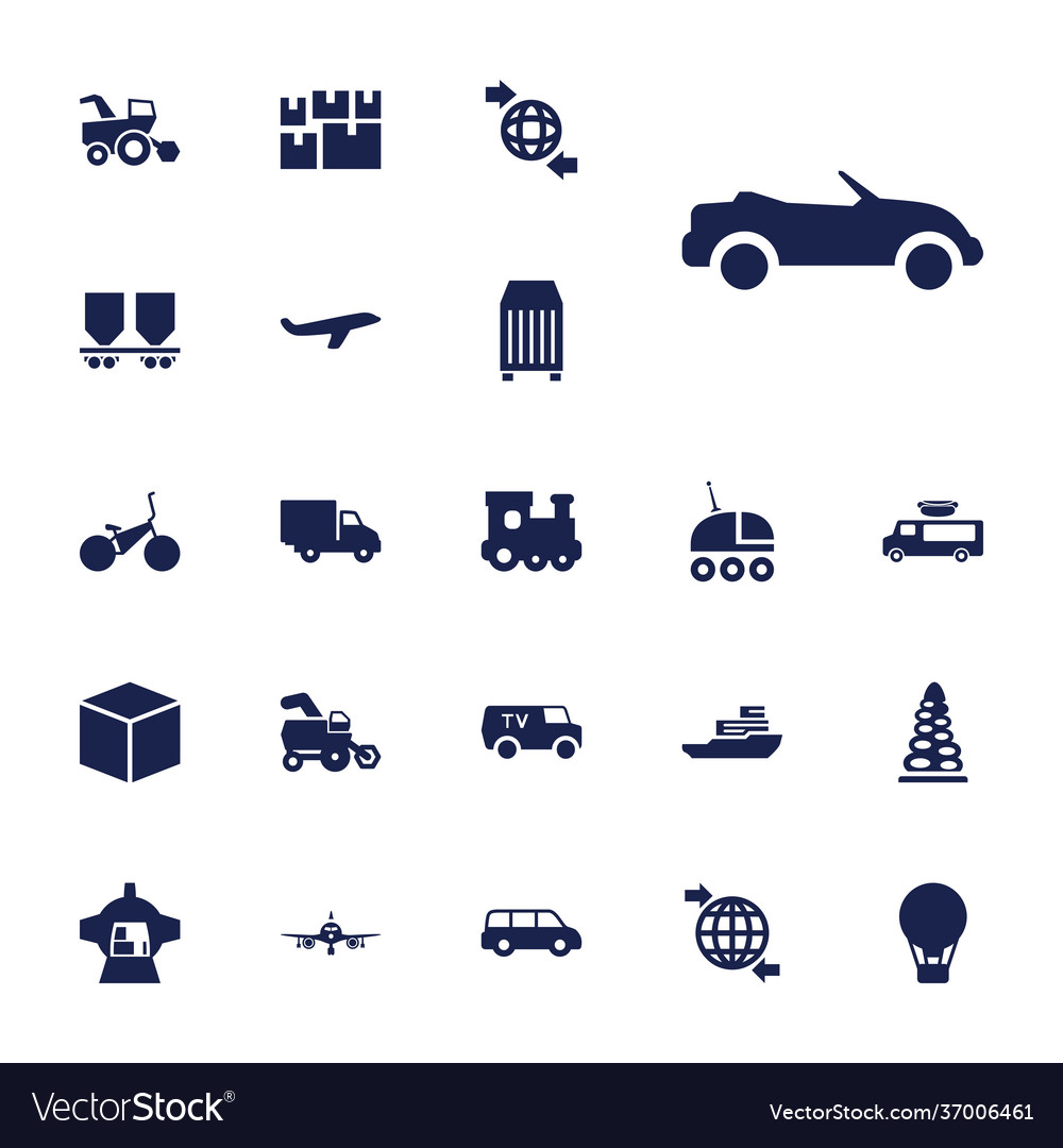 22 transport icons Royalty Free Vector Image - VectorStock