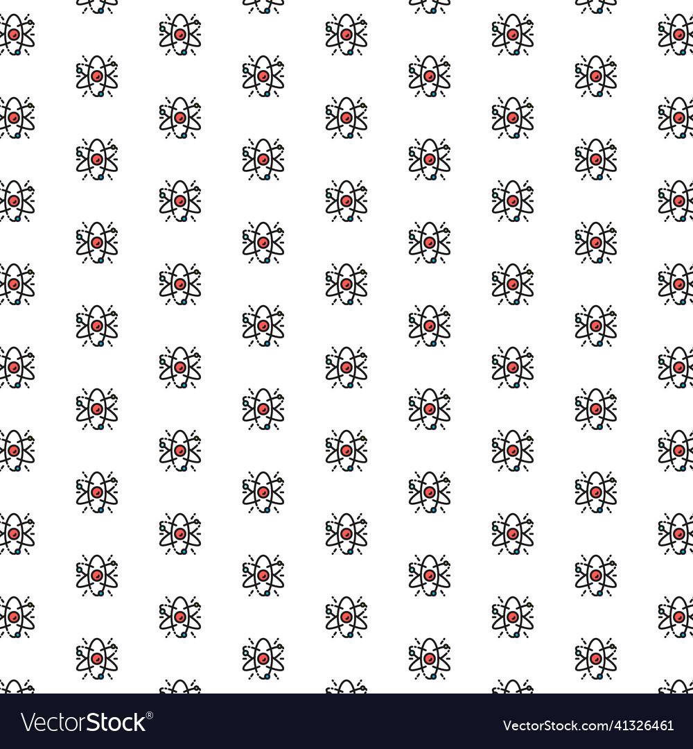 Atom molecule science pattern vector image Atom molecule science pattern