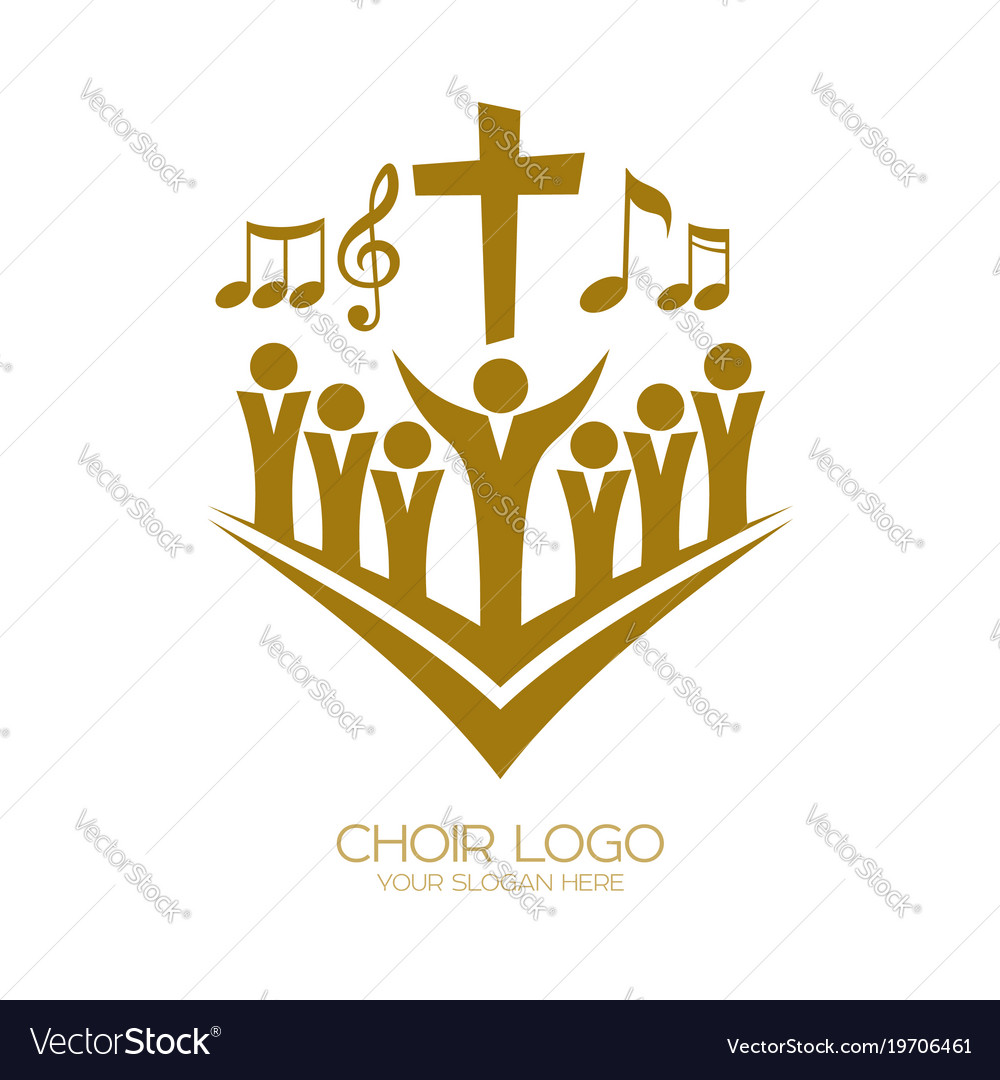 Believers in jesus sing a song Royalty Free Vector Image