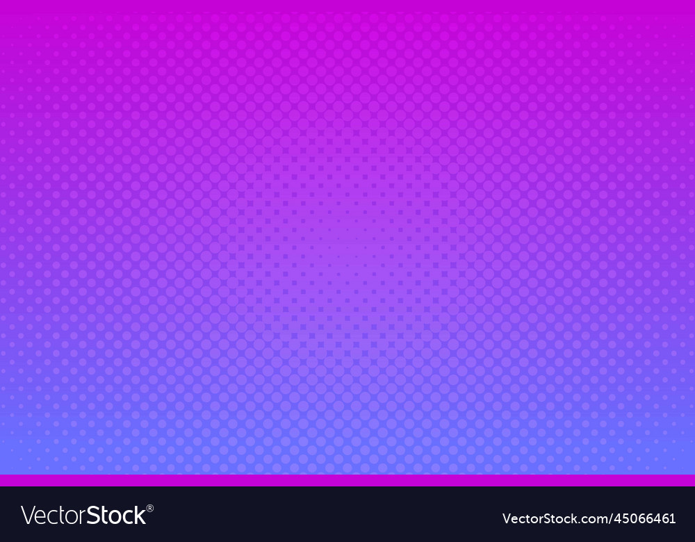 Blue purple pop art background with halftone dots