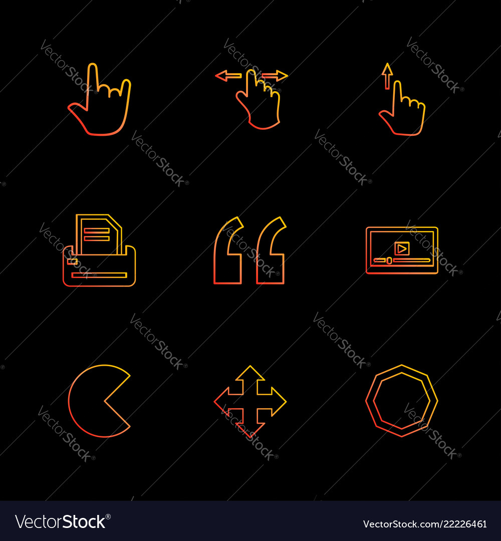 Commas dot slash hands pointer arrows