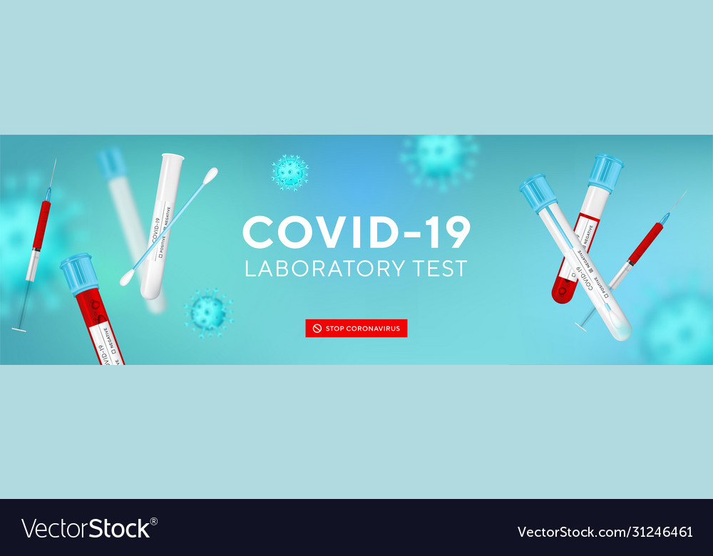 Coronavirus testing banner with blank space