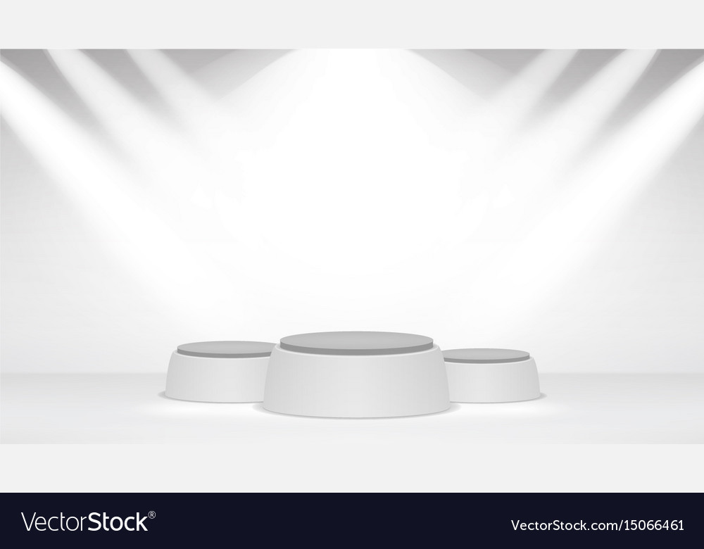 Empty white photo studio interior background Vector Image