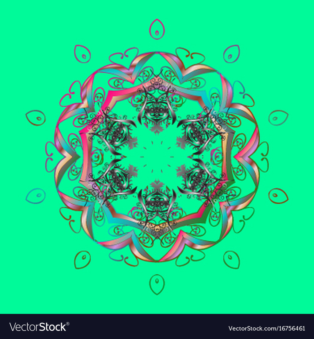 Flat design with abstract snowflakes isolated