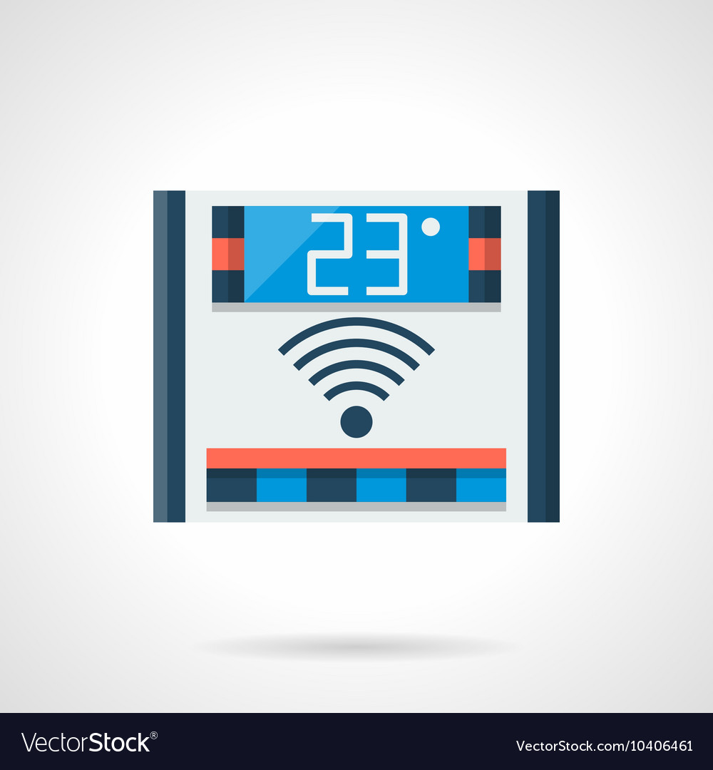 Flat style digital thermoregulator icon