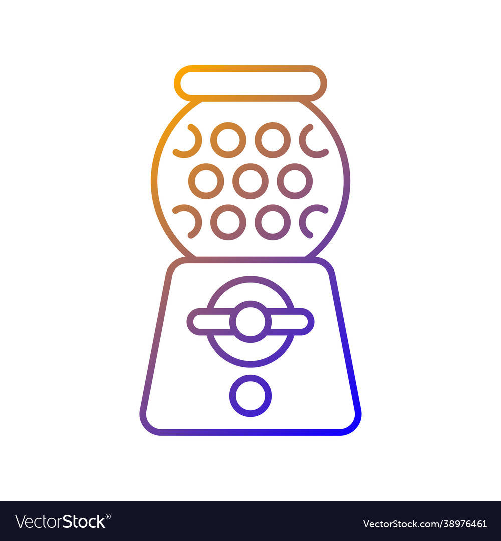 Gumball machine gradient linear icon vector image Gumball machine gradient linear icon