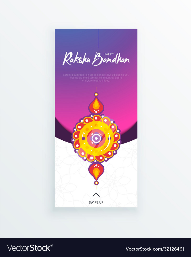 Happy raksha bandhan festival vertical story Vector Image