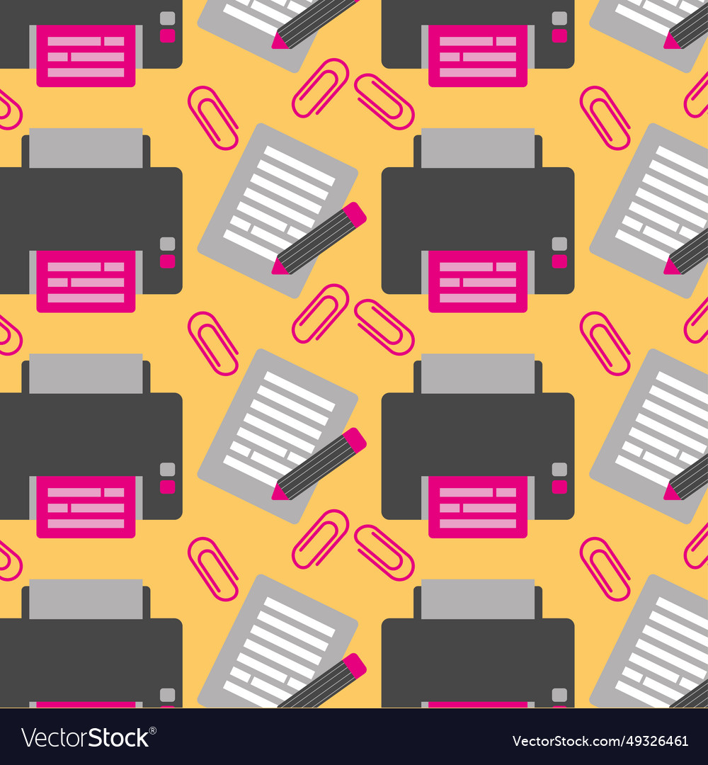 Office icons seamless pattern background