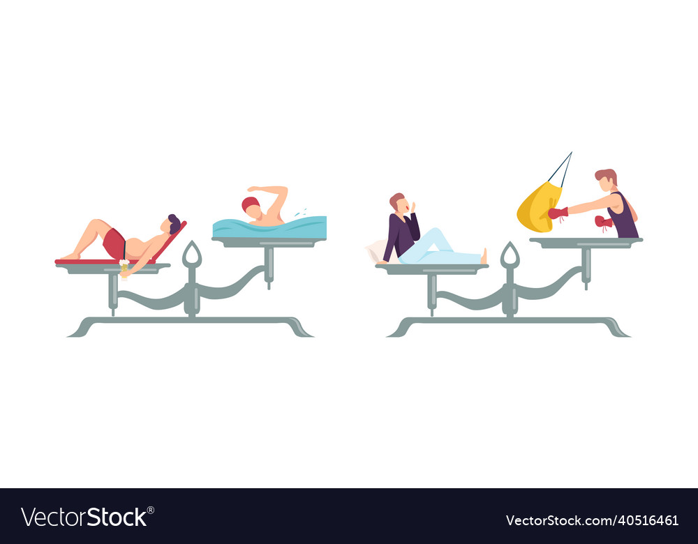 Outbalanced scales with different things of value Vector Image Outbalanced scales with different things of value