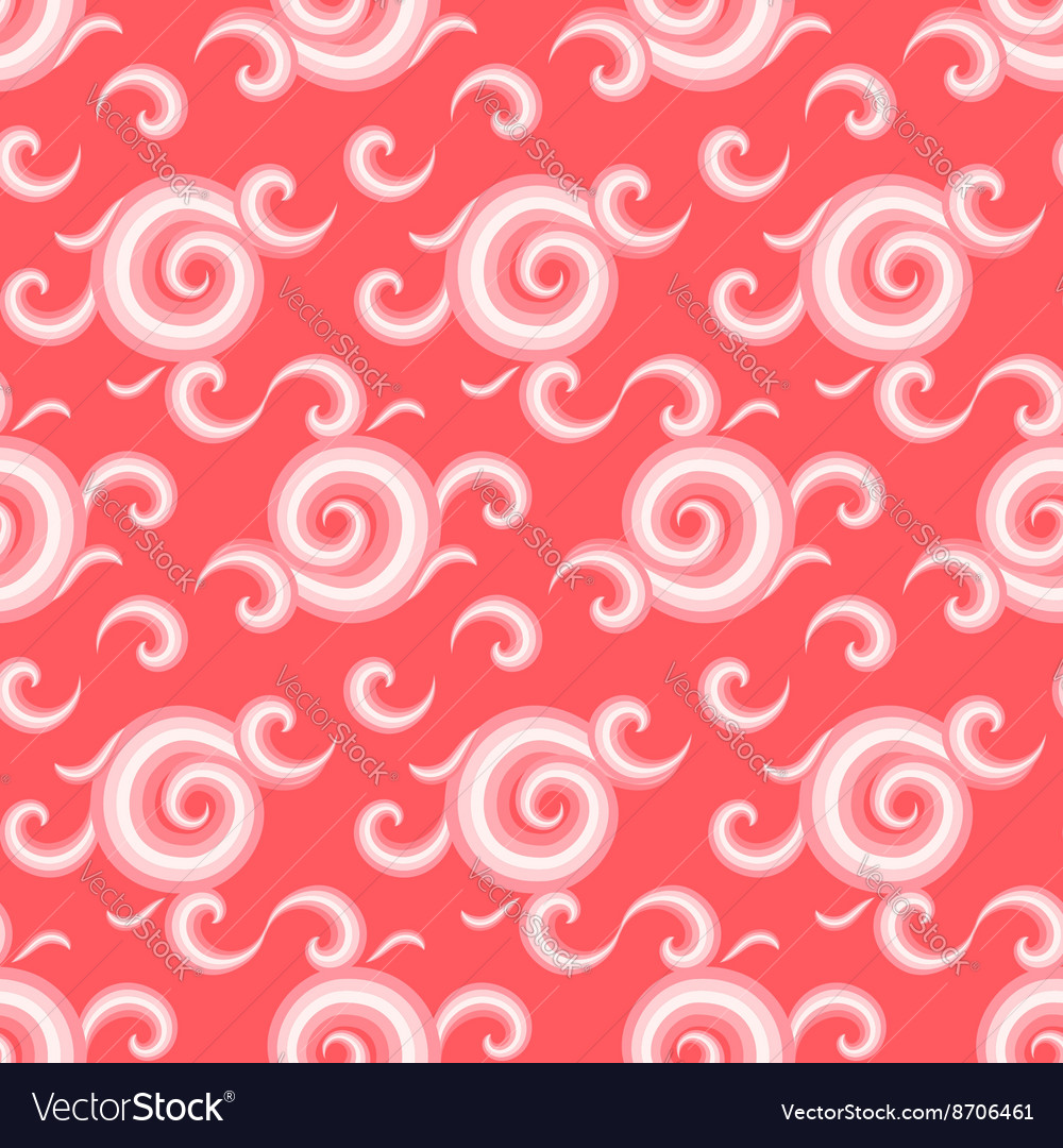 Seamless pattern with curls and swirls