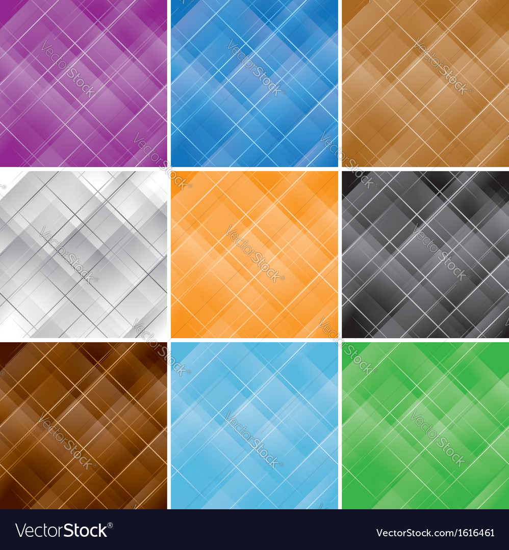 Set - color seamless patterns with crossed lines