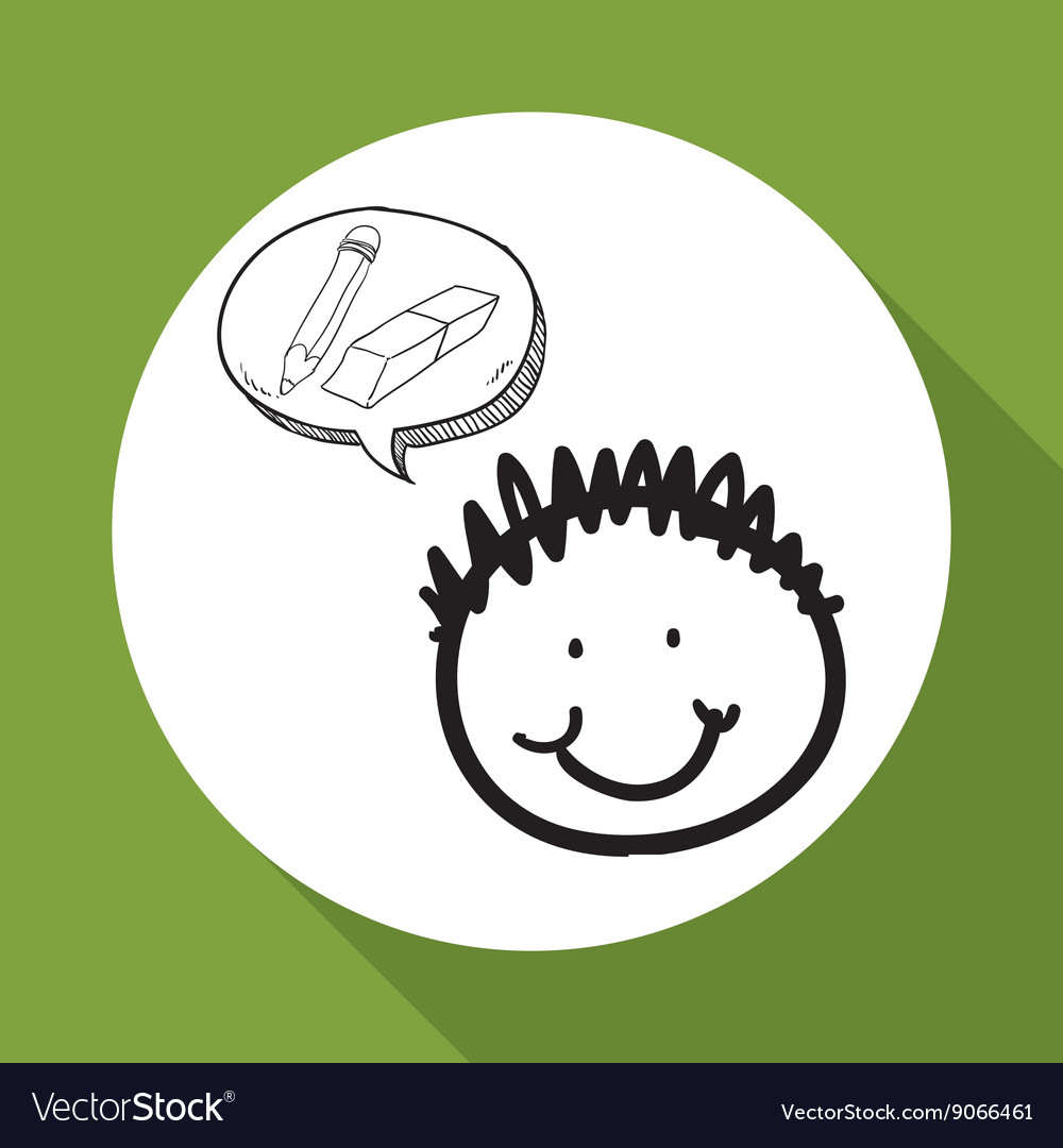 Sketch icon creative concept flat Royalty Free Vector Image