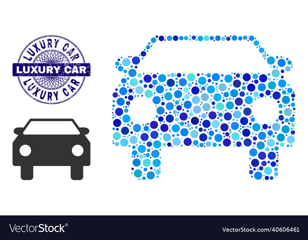 Texturierte Luxus Auto runde Guilloche Siegelstempel Vector Image Texturierte Luxus Auto runde Guilloche Siegelstempel