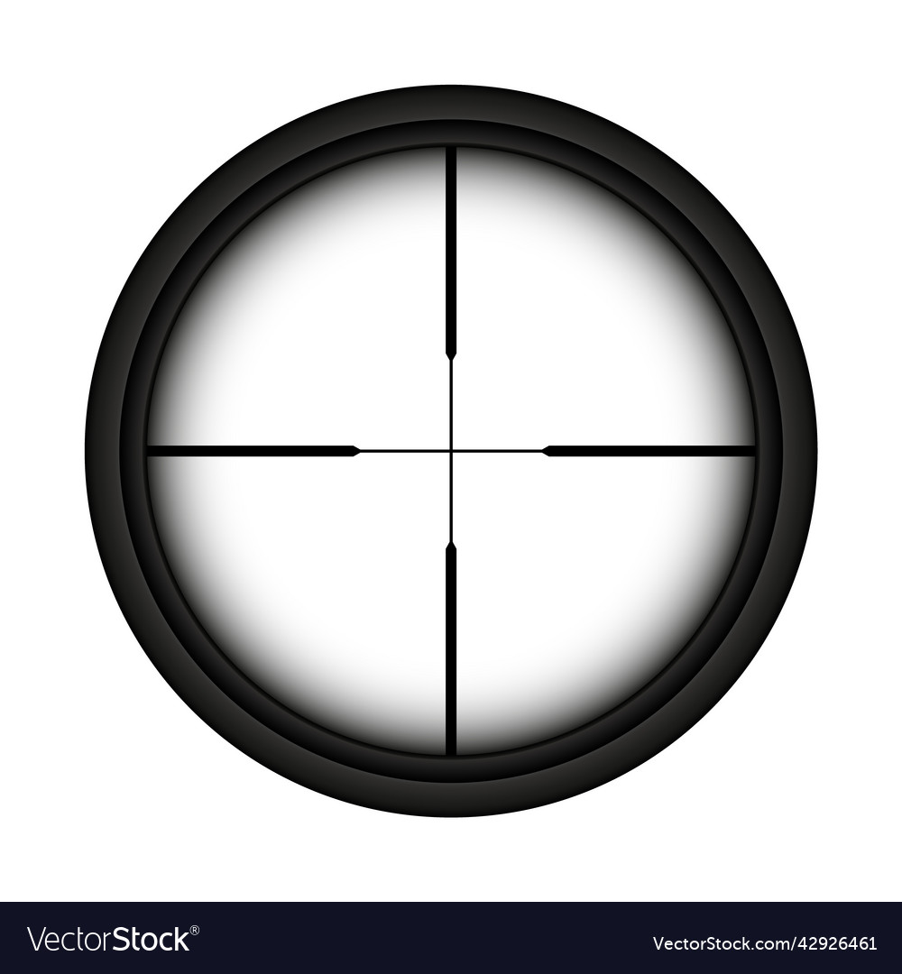 Weapon sight sniper rifle optical scope hunting Vector Image