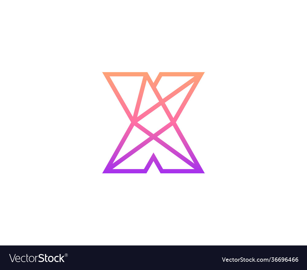 Abstract letter x modern logotype icon design