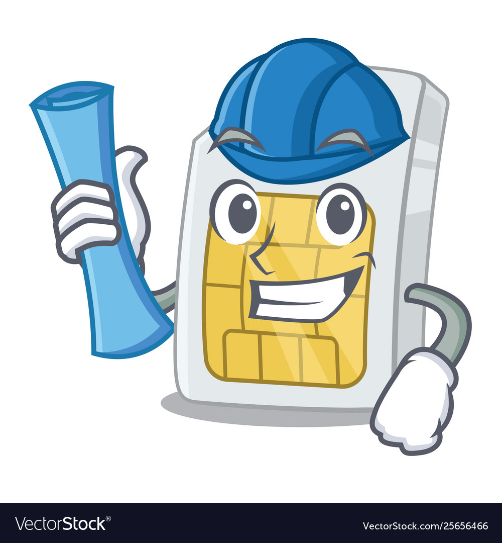 Architect simcard in a character shape