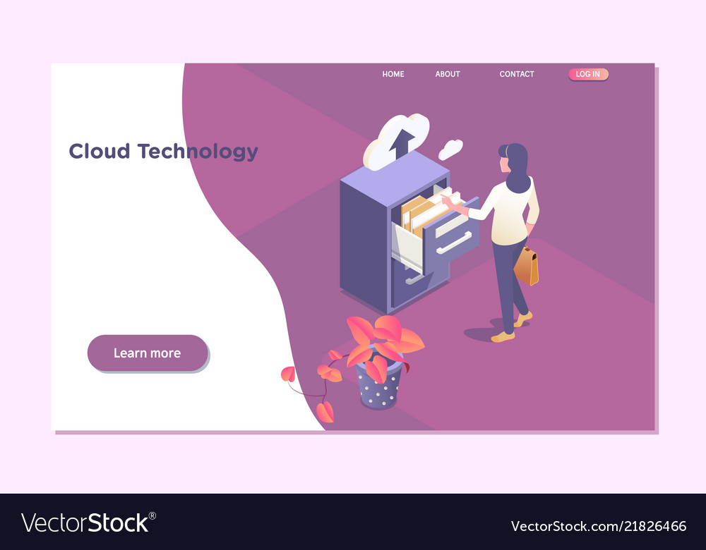 Cloud technology dataonline computing hosting 3d vector image Cloud technology dataonline computing hosting 3d