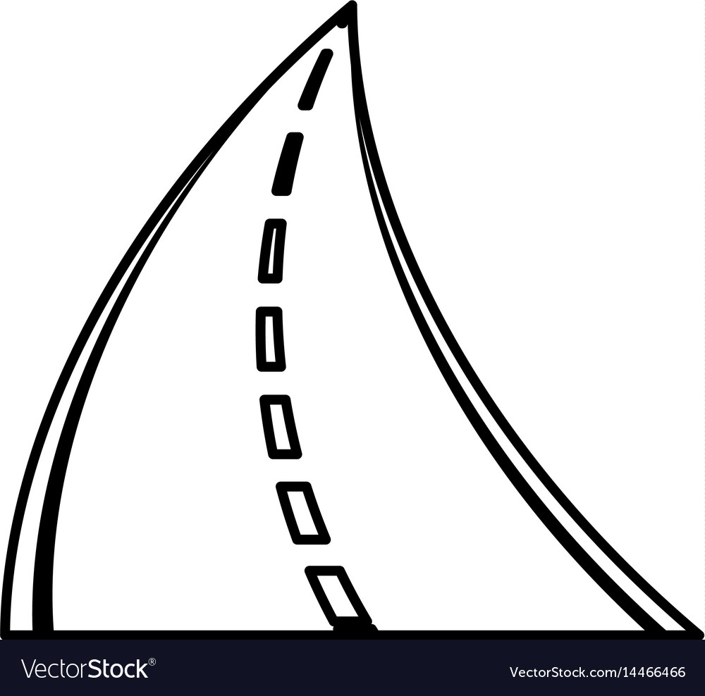 Curve road isolated icon Royalty Free Vector Image