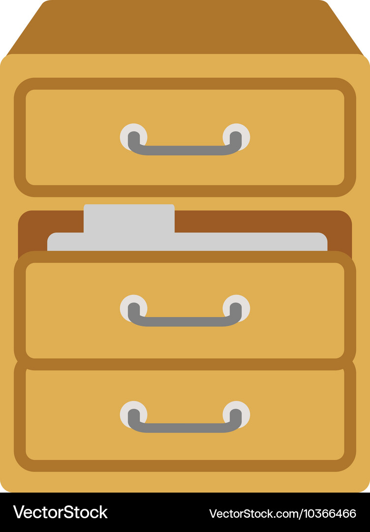 Files in drawer Royalty Free Vector Image - VectorStock