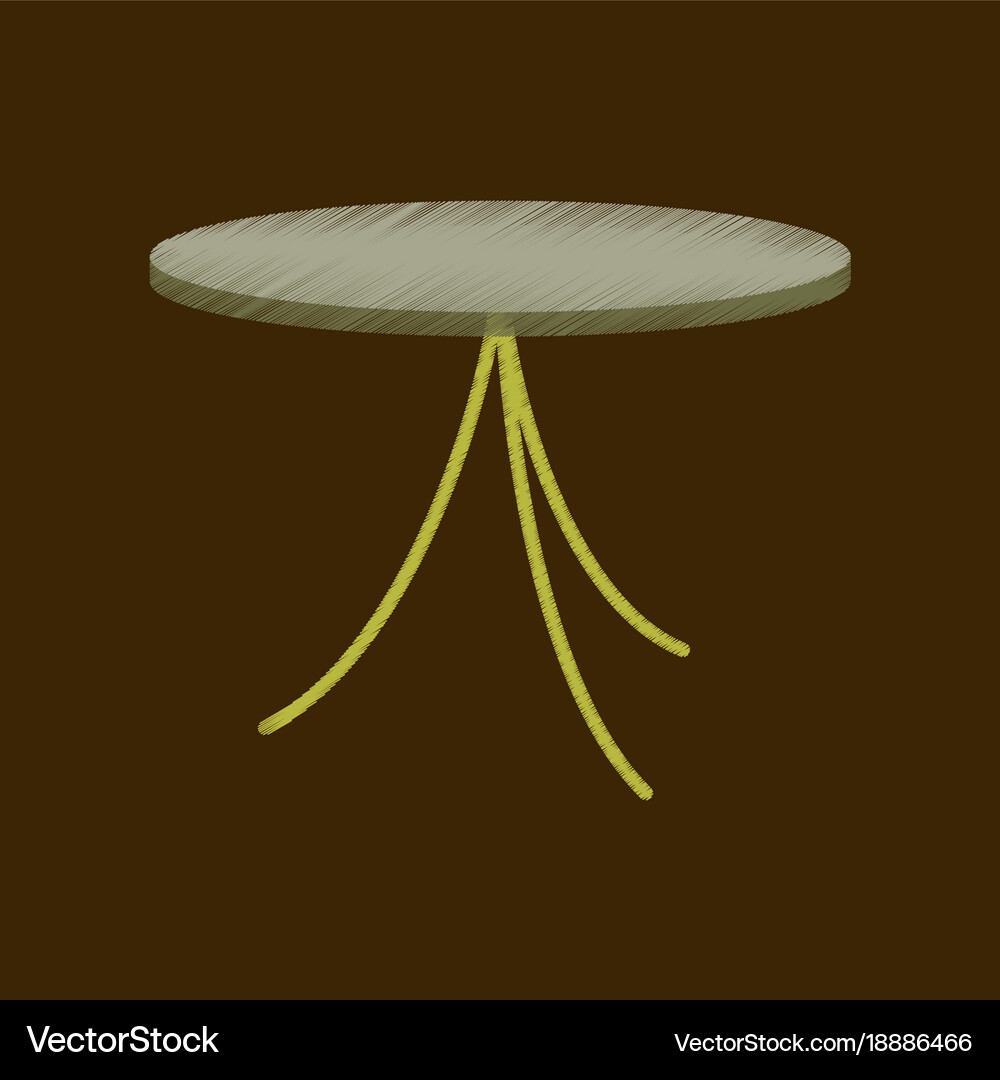 Flat shading style icon table Royalty Free Vector Image