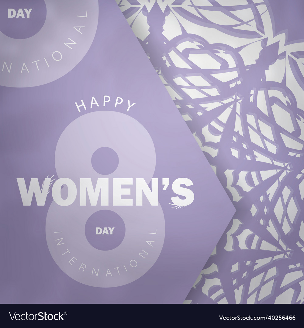 International womens day purple color flyer