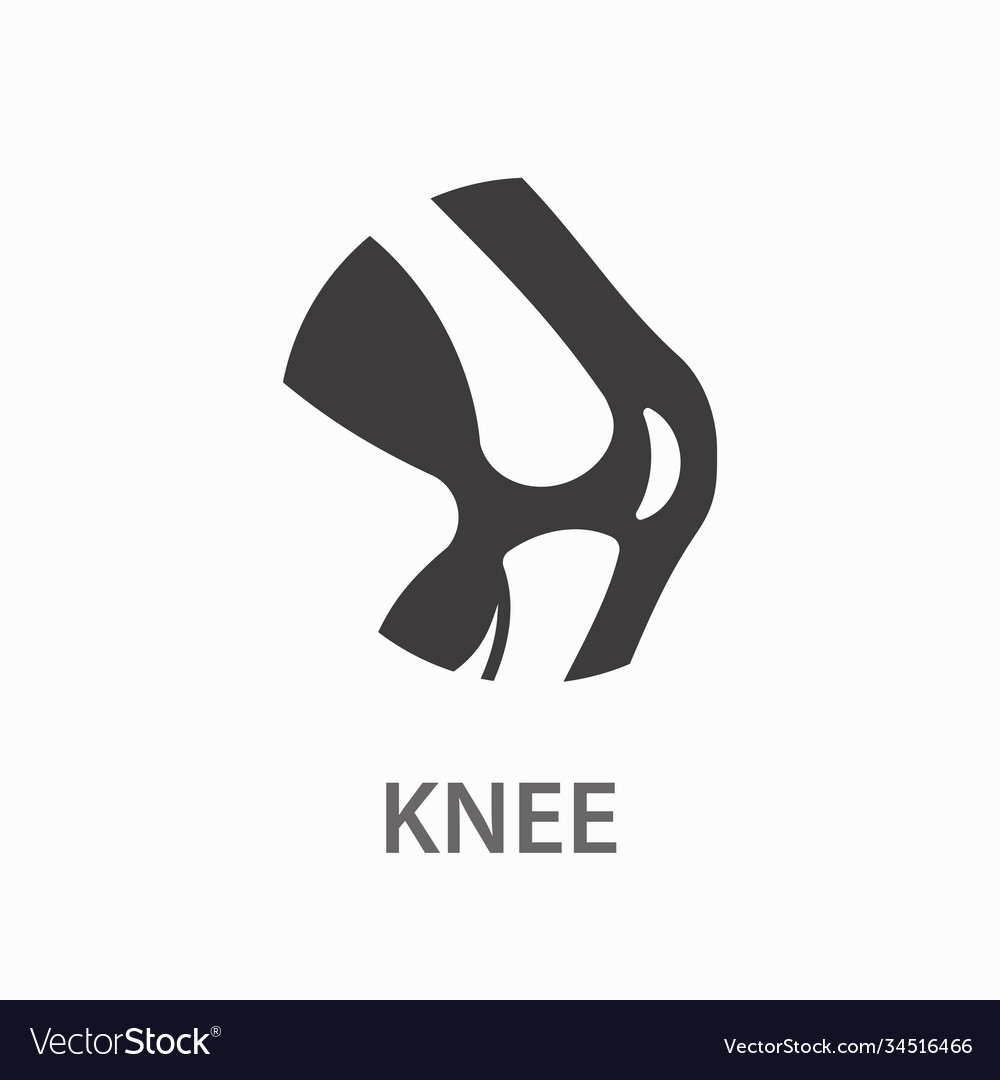 Knee icon logo design template Royalty Free Vector Image