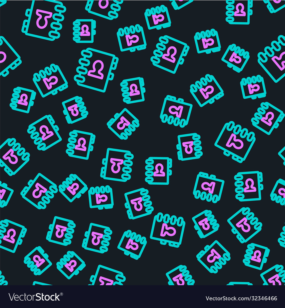 Line address book icon isolated seamless pattern Vector Image Line address book icon isolated seamless pattern