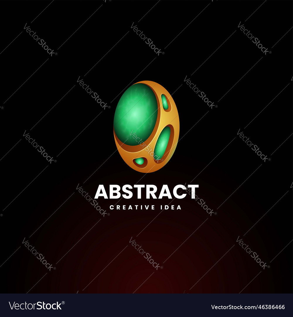 Logo abstrakte Gradienten bunten Stil vector image Logo abstrakte Gradienten bunten Stil