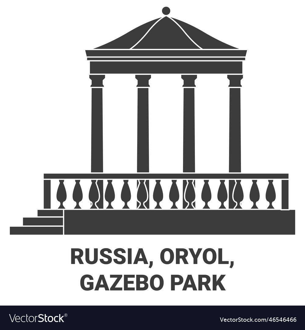 Russia oryol gazebo park travel landmark Vector Image