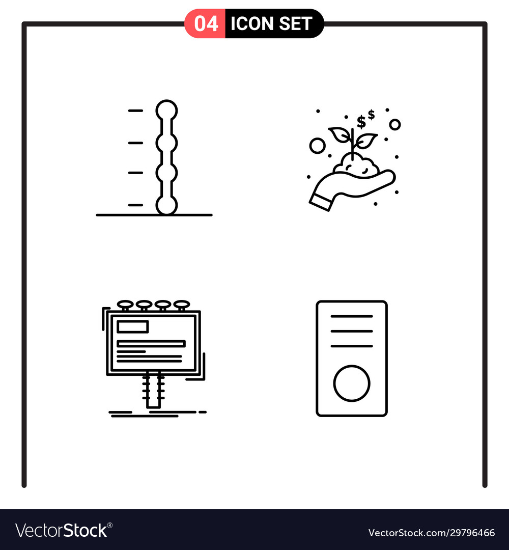 Set 4 line style icons for web and mobile vector image Set 4 line style icons for web and mobile