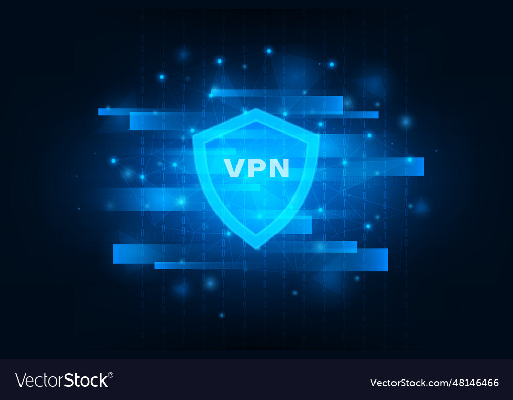 Shield with vpn and world map security cyber vector image Shield with vpn and world map security cyber