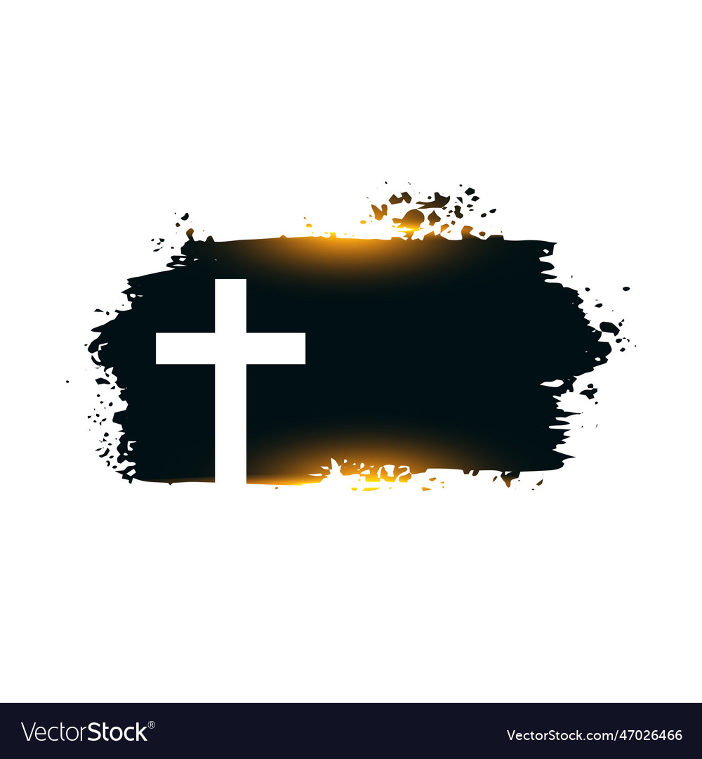 Stylish holy cross sign grungy background