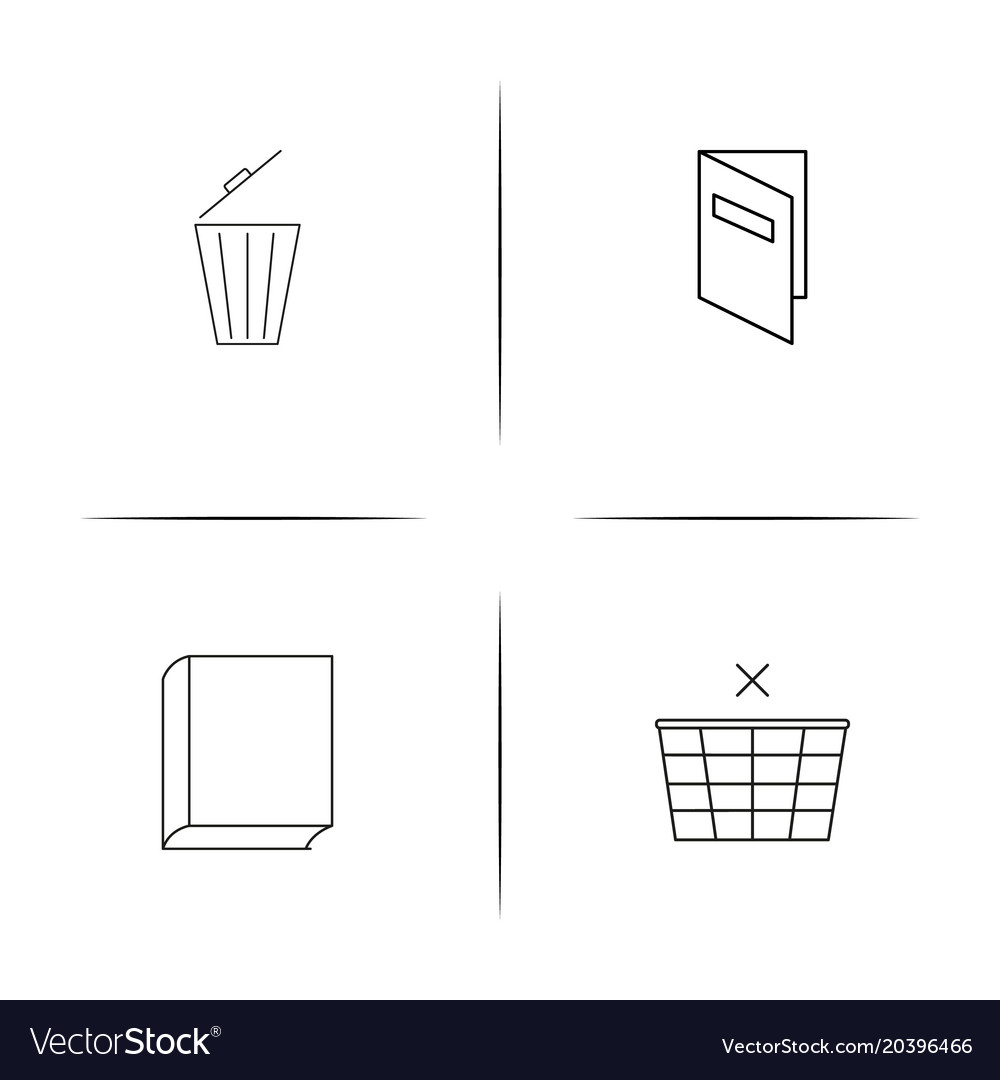 Web and text simple linear icon setsimple outline