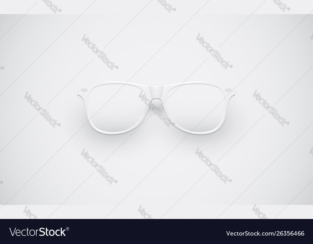 White Matte Sunglasses For Advertisng Royalty Free Vector