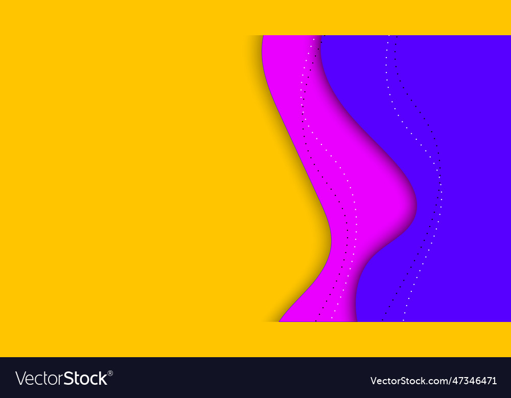 Abstract fluid shape and lines colorful on yellow vector image Abstract fluid shape and lines colorful on yellow