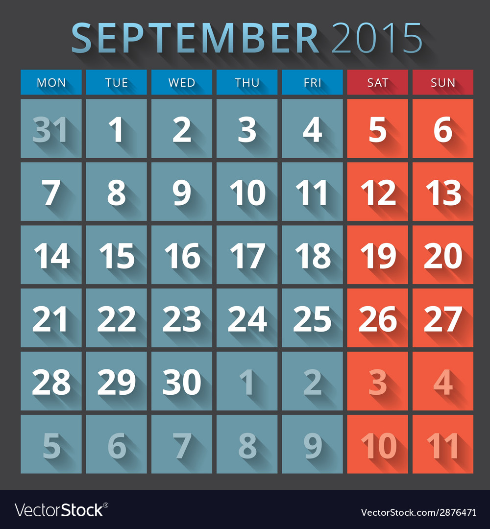 Calendar planner 2015 template week starts monday