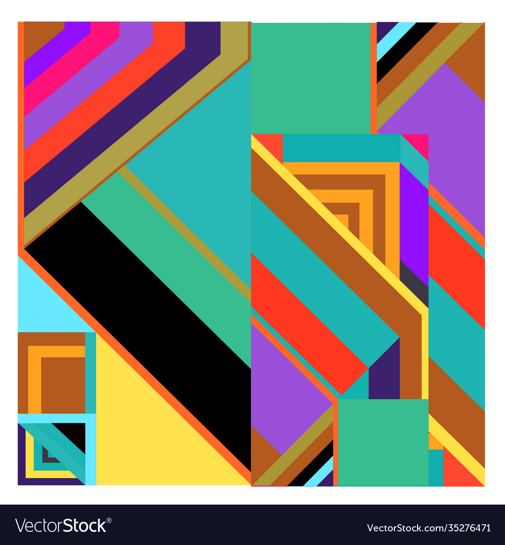 Colorful geometric and curve background pattern Vector Image Colorful geometric and curve background pattern