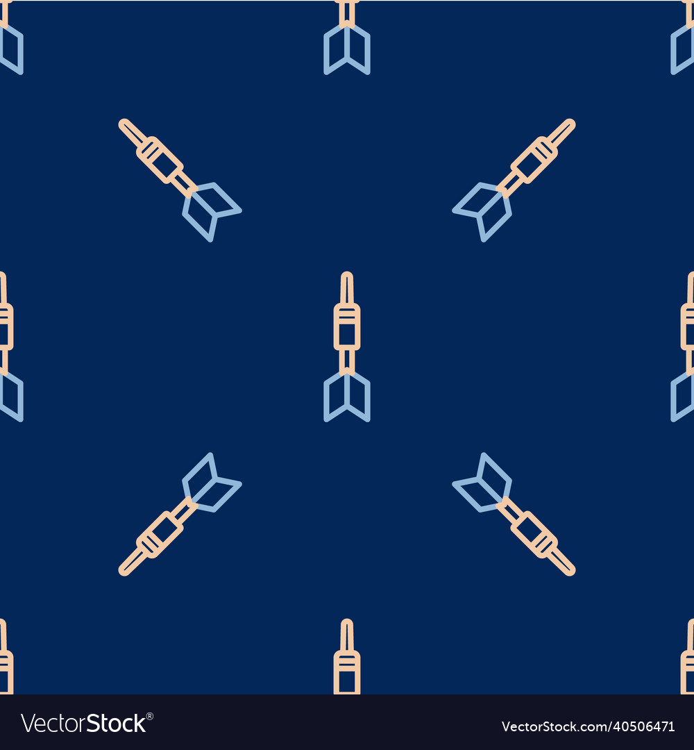 Line dart arrow icon isolated seamless pattern