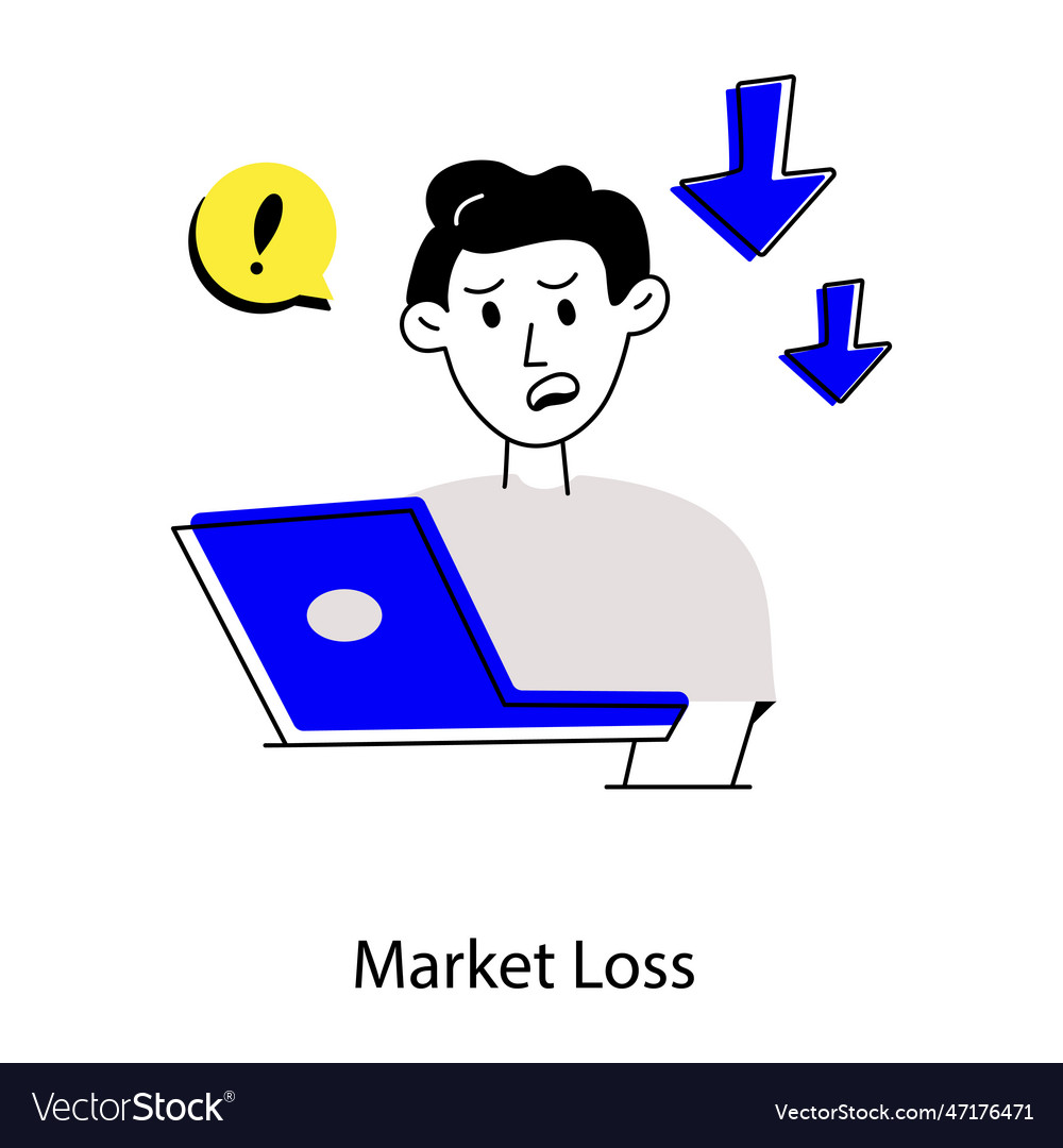 Market Loss Royalty Free Vector Image - VectorStock