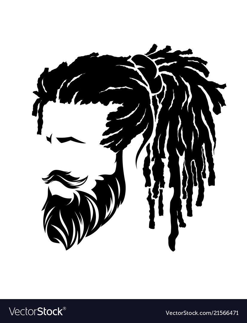 Mens hairstyles and hirecut with beard mustache Vector Image Mens hairstyles and hirecut with beard mustache Vector Image