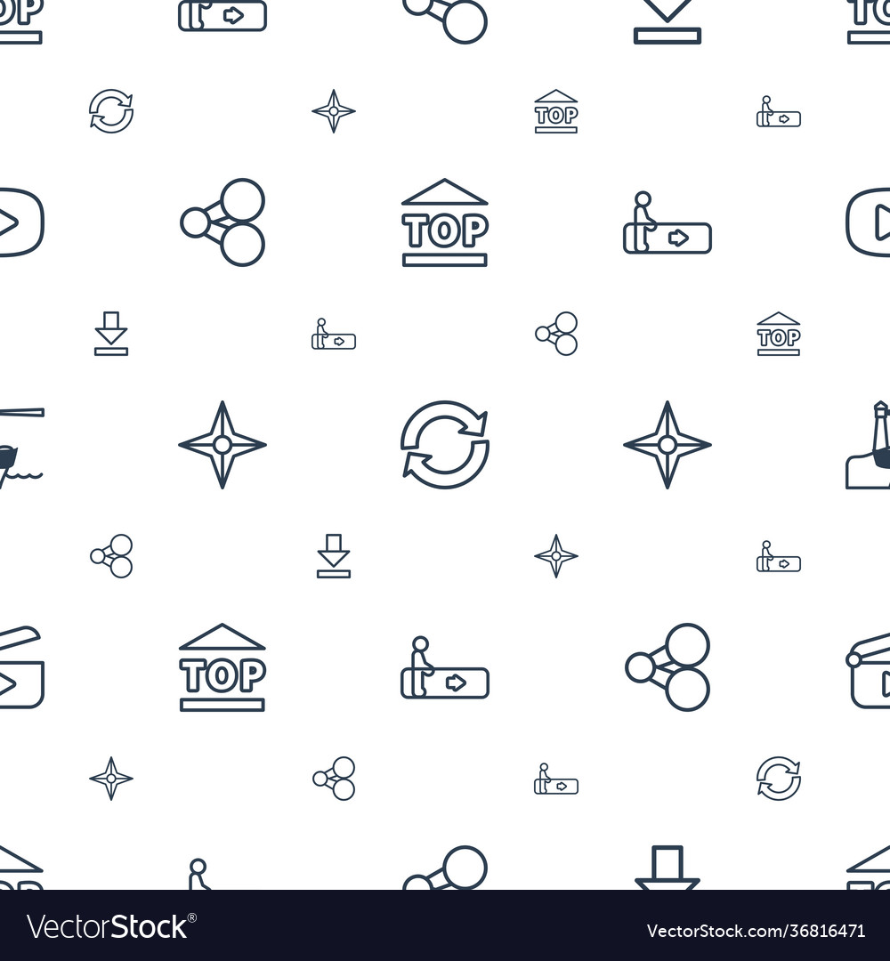Navigation icons pattern seamless white background Vector Image Navigation icons pattern seamless white background