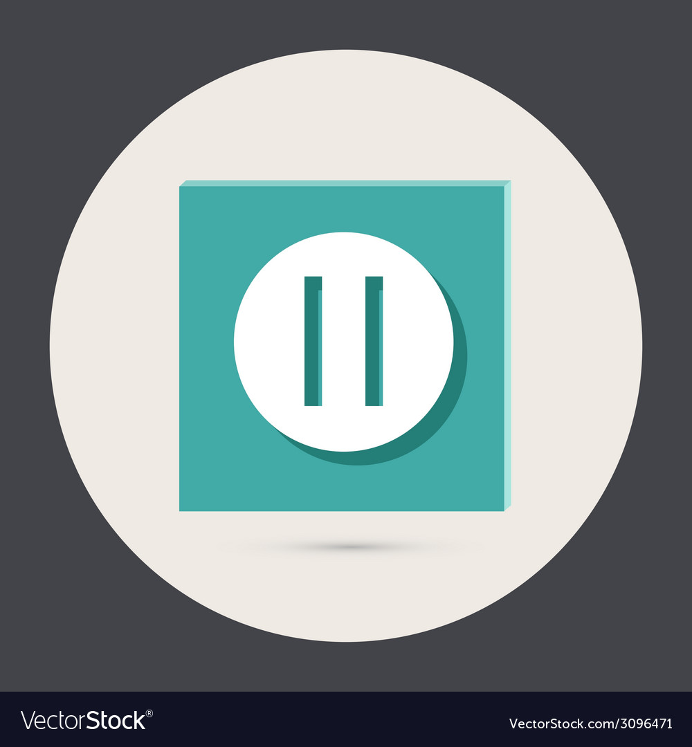 Pause web icon on background
