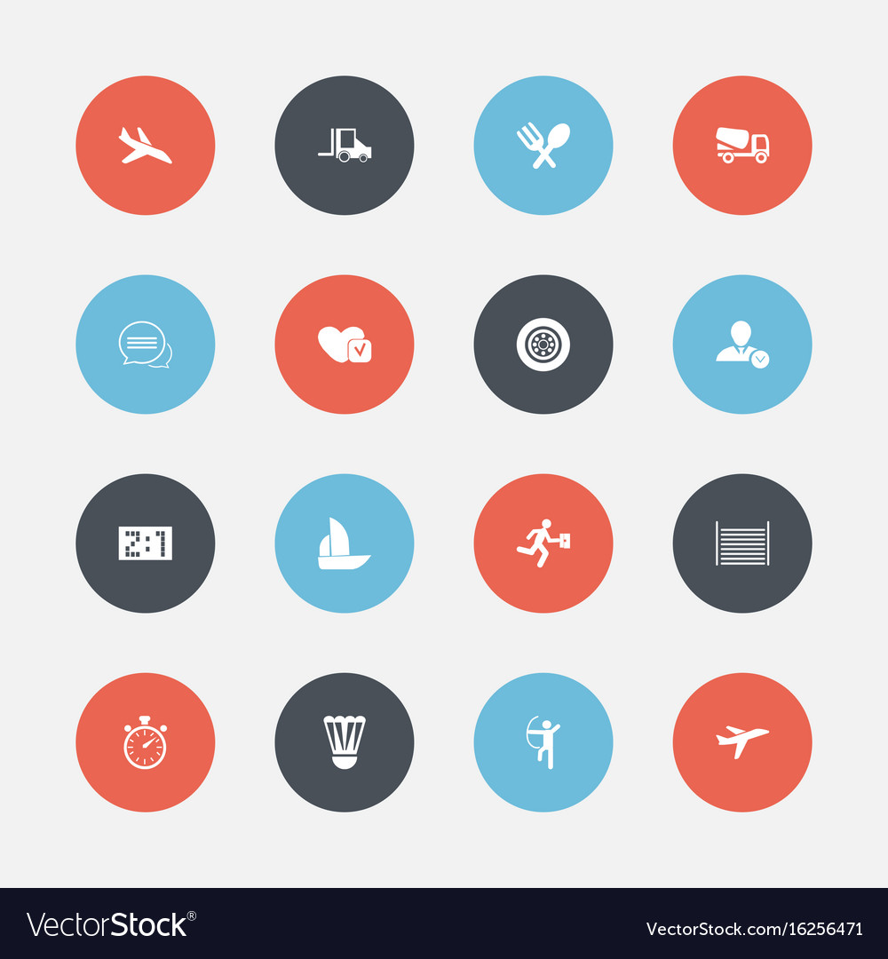 Set of 16 editable complex icons includes symbols