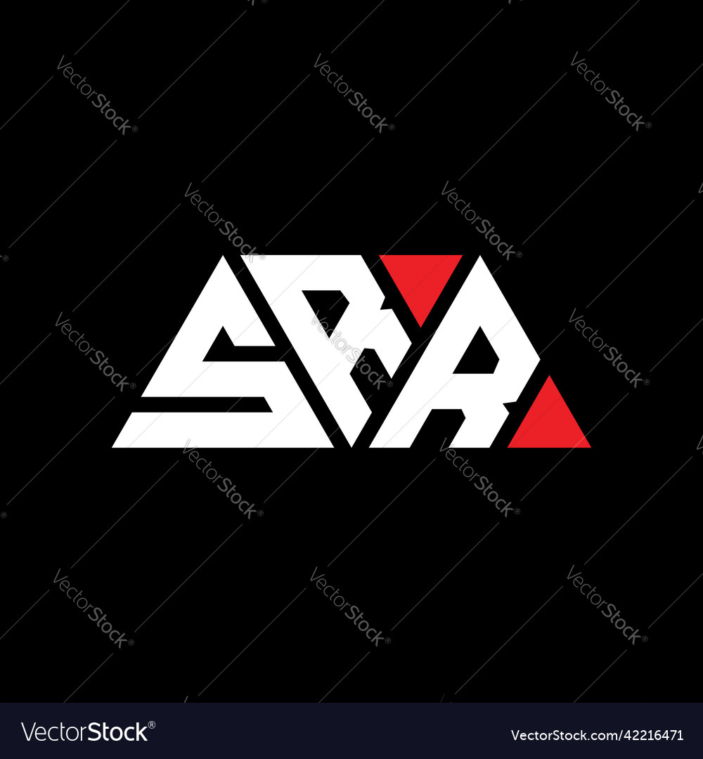 Srr triangle letter logo design Royalty Free Vector Image