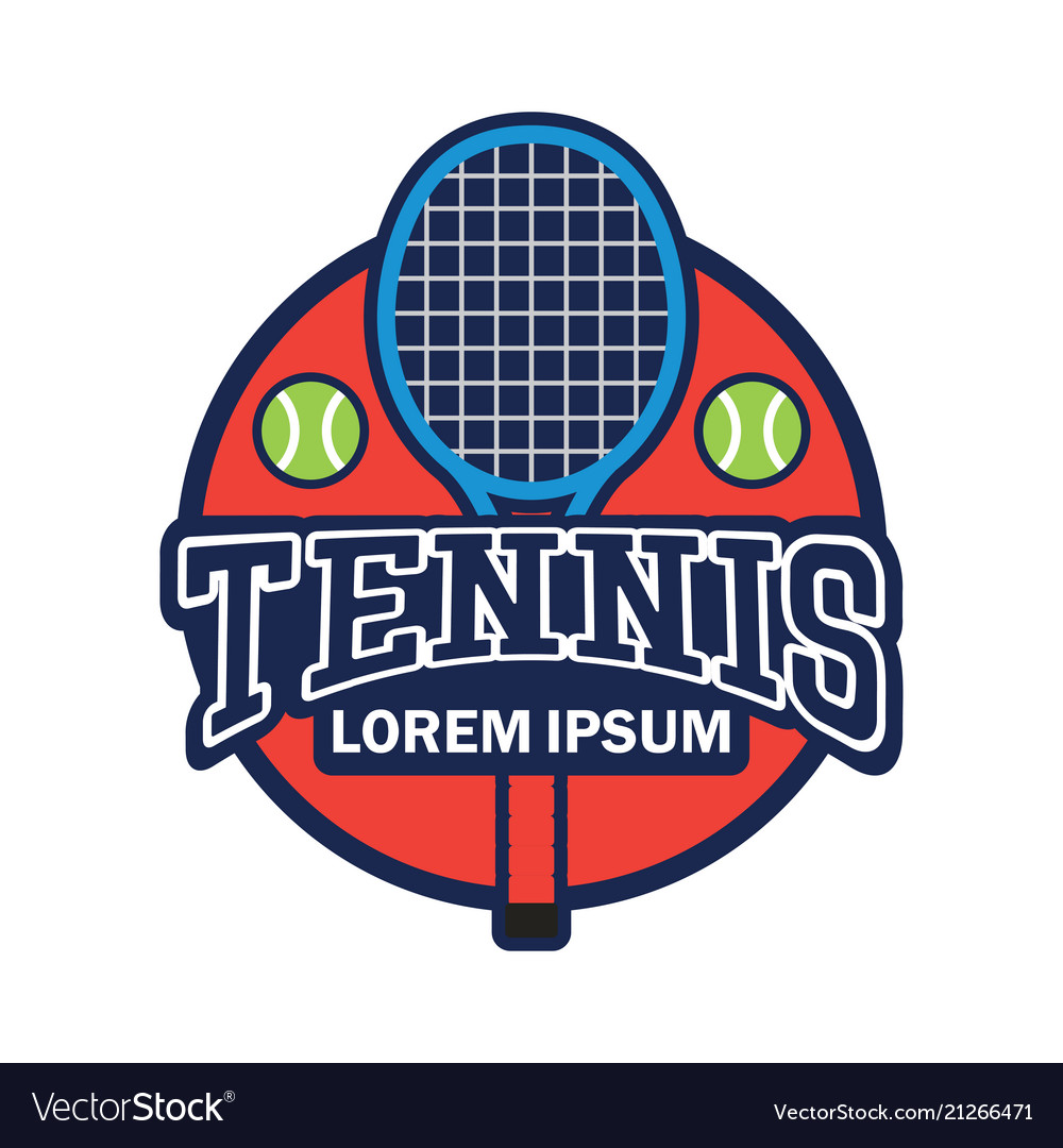 Tennis court logo with text space for your slogan Vector Image