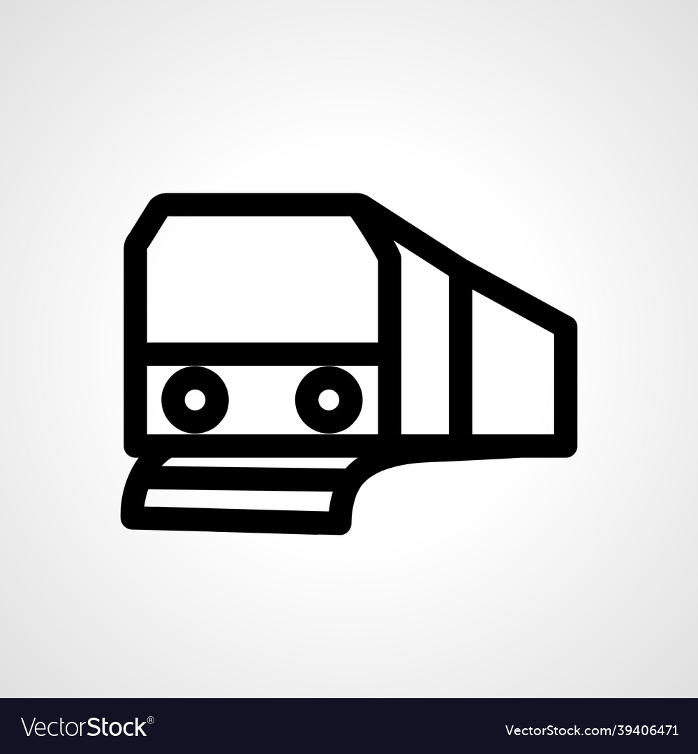 Train line icon linear outline