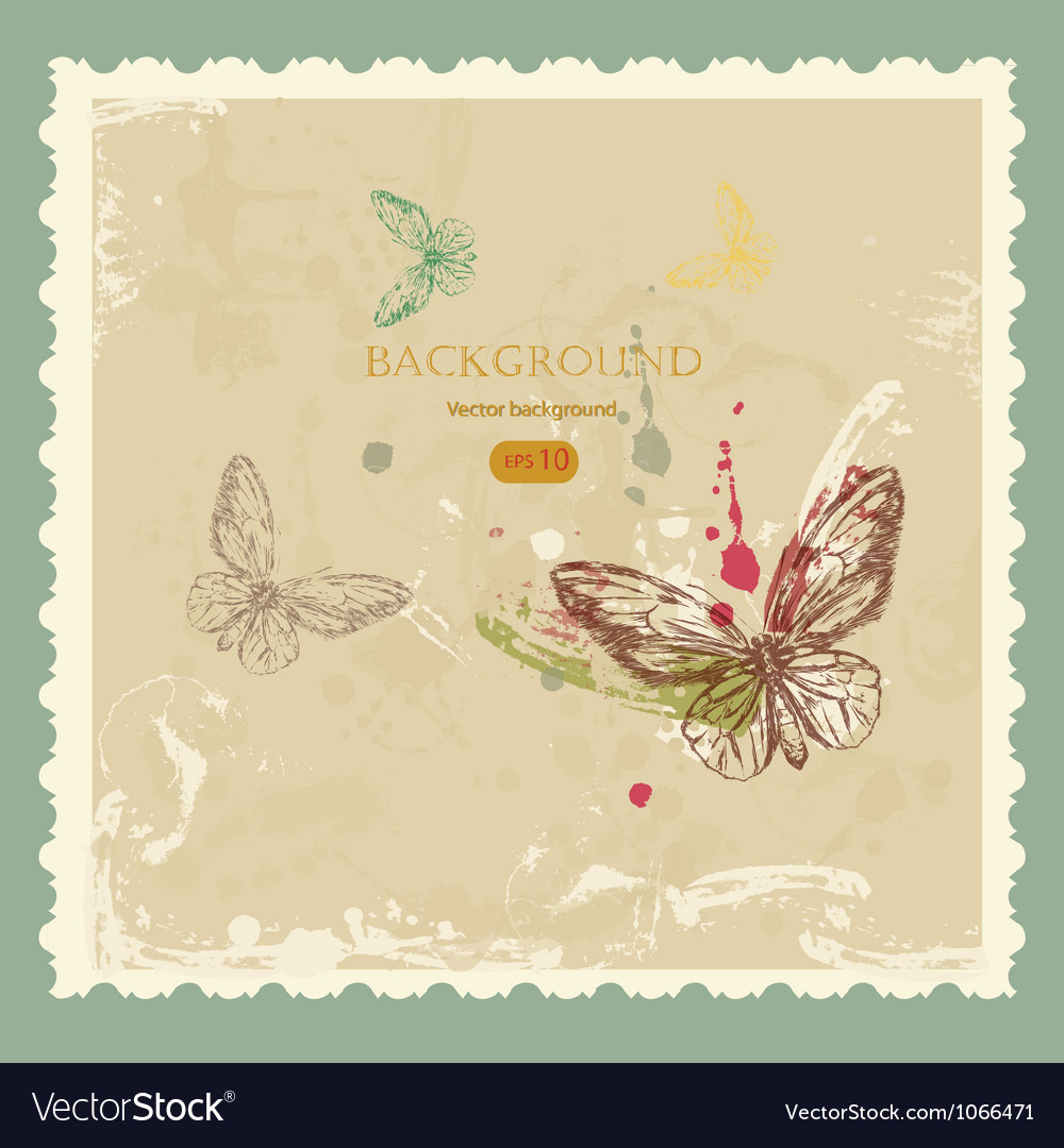 Vintage Butterfly Background