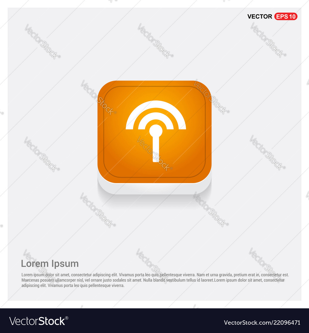 Wifi icon orange abstract web button